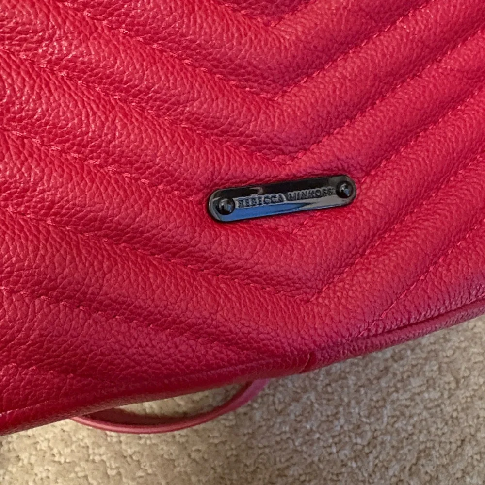 Rebecca Minkoff Red Quilted Satchel with Black Hardware - Picture 4 of 14